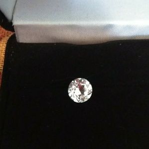 8MM White Sapphire Hand cut Gemstone